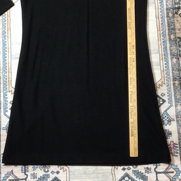 J. Jill Black Wool Knit Long Bell Sleeve A-Line Knee Length - Picture 9 of 11